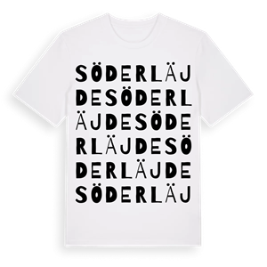 Söderläjde ordlek t-shirt – ekologisk bomull t-shirt från Pinshirt