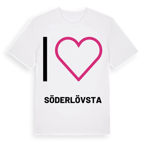 Jag älskar Söderlövsta t-shirt stort tryck – ekologisk bomull t-shirt från Pinshirt