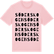 Pink Cotton t-shirt med Söderskogen ordlek t-shirt
