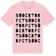 Pink Cotton t-shirt med Södertorpet ordlek t-shirt