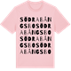 Pink Cotton t-shirt med Södra Bångsbo ordlek t-shirt