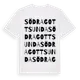 White t-shirt med Södra Gottsunda ordlek t-shirt