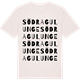 Vintage White t-shirt med Södra Gulunge ordlek t-shirt