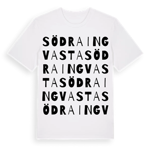 Södra Ingvasta ordlek t-shirt – ekologisk bomull t-shirt från Pinshirt