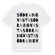 White t-shirt med Södra Ingvasta ordlek t-shirt