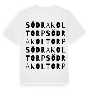 Södra Koltorp ordlek t-shirt – ekologisk bomull t-shirt från Pinshirt