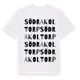 White t-shirt med Södra Koltorp ordlek t-shirt