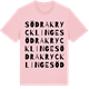 Pink Cotton t-shirt med Södra Krycklinge ordlek t-shirt