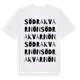 White t-shirt med Södra Kvarnön ordlek t-shirt