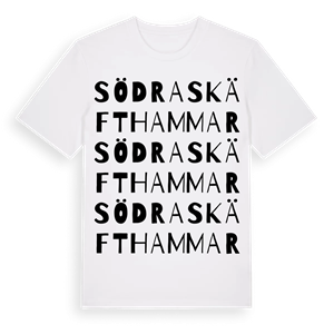 Södra Skäfthammar ordlek t-shirt – ekologisk bomull t-shirt från Pinshirt