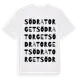 White t-shirt med Södratorget ordlek t-shirt