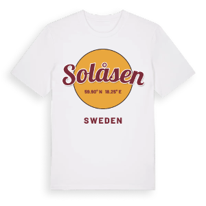 Solåsen cirkel t-shirt – ekologisk bomull t-shirt från Pinshirt