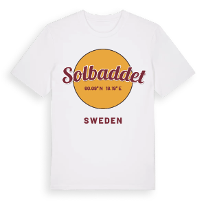 Solbaddet cirkel t-shirt – ekologisk bomull t-shirt från Pinshirt