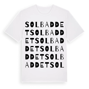 Solbaddet ordlek t-shirt – ekologisk bomull t-shirt från Pinshirt