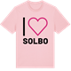Pink Cotton t-shirt med Jag älskar Solbo t-shirt stort tryck