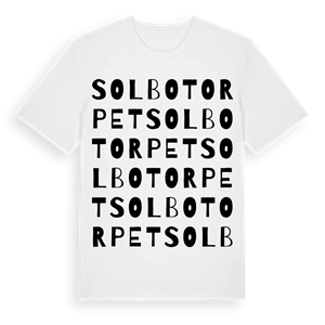 Solbotorpet ordlek t-shirt – ekologisk bomull t-shirt från Pinshirt