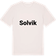 Vintage White t-shirt med Solvik fetstil t-shirt