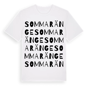 Sommaränge ordlek t-shirt – ekologisk bomull t-shirt från Pinshirt