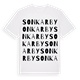 White t-shirt med Sonkarby ordlek t-shirt