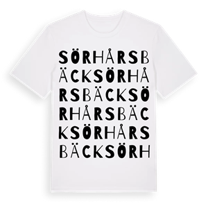 Sör Hårsbäck ordlek t-shirt – ekologisk bomull t-shirt från Pinshirt