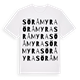 White t-shirt med Söråmyra ordlek t-shirt