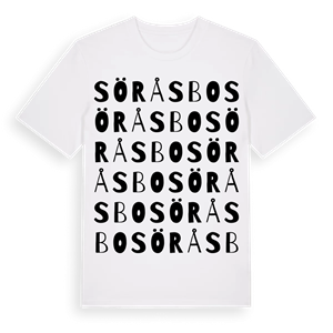 Söråsbo ordlek t-shirt – ekologisk bomull t-shirt från Pinshirt