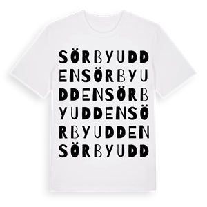 Sörbyudden ordlek t-shirt – ekologisk bomull t-shirt från Pinshirt