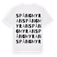 White t-shirt med Spångmyran ordlek t-shirt