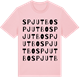Pink Cotton t-shirt med Spjutbo ordlek t-shirt