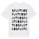 White t-shirt med Spjutbo ordlek t-shirt