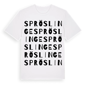 Spröslinge ordlek t-shirt – ekologisk bomull t-shirt från Pinshirt