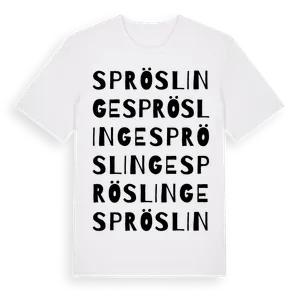 Spröslinge ordlek t-shirt – ekologisk bomull t-shirt från Pinshirt