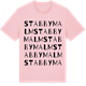 Pink Cotton t-shirt med Stabbymalm ordlek t-shirt