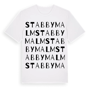 Stabbymalm ordlek t-shirt – ekologisk bomull t-shirt från Pinshirt