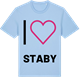 Blue Soul t-shirt med Jag älskar Staby t-shirt stort tryck