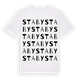 White t-shirt med Staby ordlek t-shirt