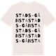 Vintage White t-shirt med Stads-Gånsta ordlek t-shirt