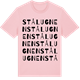 Pink Cotton t-shirt med Stålugnen ordlek t-shirt
