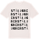 Vintage White t-shirt med Stålugnen ordlek t-shirt