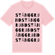 Pink Cotton t-shirt med Stånggrund ordlek t-shirt