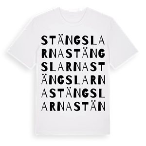 Stängslarna ordlek t-shirt – ekologisk bomull t-shirt från Pinshirt