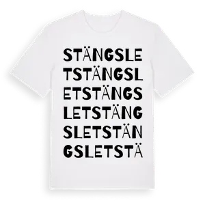 Stängslet ordlek t-shirt – ekologisk bomull t-shirt från Pinshirt