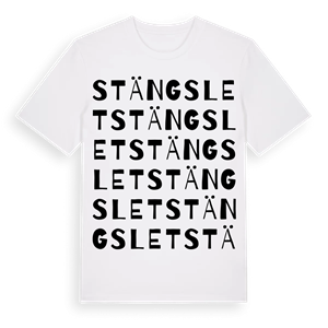 Stängslet ordlek t-shirt – ekologisk bomull t-shirt från Pinshirt