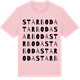 Pink Cotton t-shirt med Starboda ordlek t-shirt
