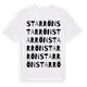 White t-shirt med Starrön ordlek t-shirt
