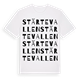 White t-shirt med Stärtevallen ordlek t-shirt