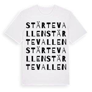 Stärtevallen ordlek t-shirt – ekologisk bomull t-shirt från Pinshirt