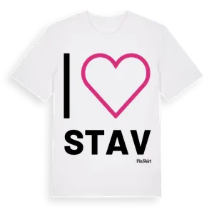 Jag älskar Stav t-shirt stort tryck – ekologisk bomull t-shirt från Pinshirt