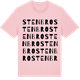 Pink Cotton t-shirt med Stenbro ordlek t-shirt