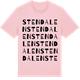 Pink Cotton t-shirt med Stendalen ordlek t-shirt